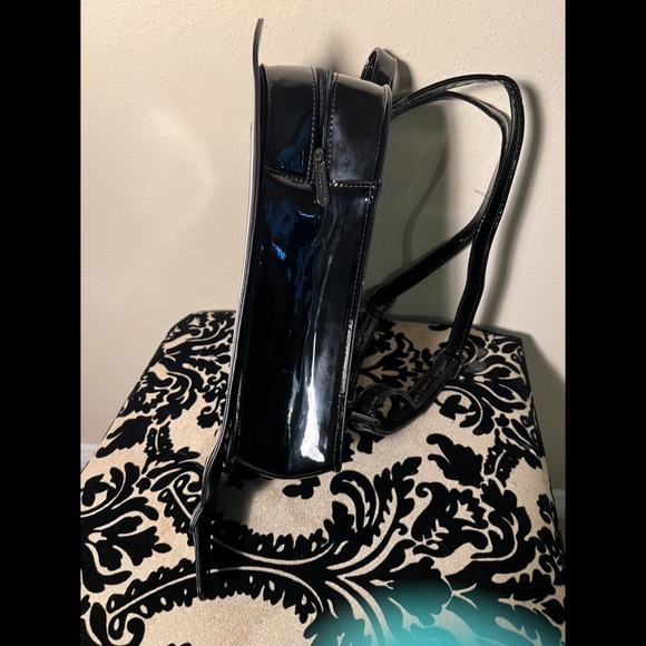 Killstar Spooky Harajuku Boo Ghost Black Vinyl Backpack (Purse/Bag) - Picture 6 of 8